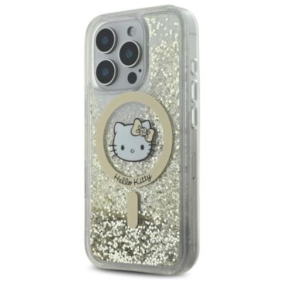 2. Hello Kitty Liquid Glitter Fever MagSafe iPhone 16 Pro Case - Gold