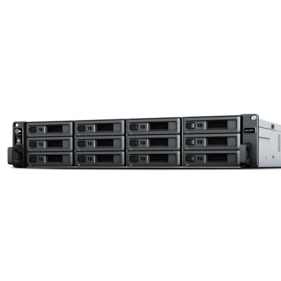Synology RackStation RS2423RP+ NAS Rack Server (2U) Ryzen Embedded V1780B 8 GB DDR4 0 TB DiskStation Manager Black, Gray