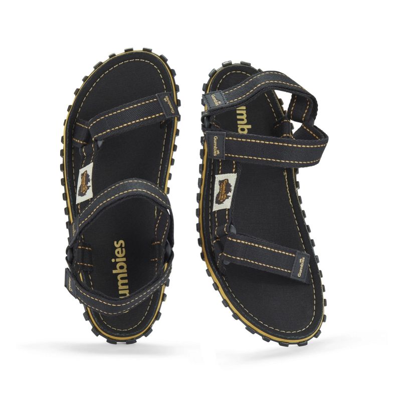 9. Gumbies Tracker Sandals Unisex Black M GU-SATRA001