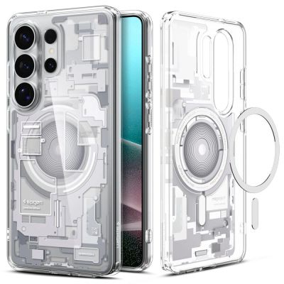 2. Spigen Ultra Hybrid Mag MagSafe Case for Samsung Galaxy S26 Ultra Zero One - Clear and White