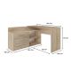 4. Corner desk + chest of drawers DANY 120x50xH76 sonoma