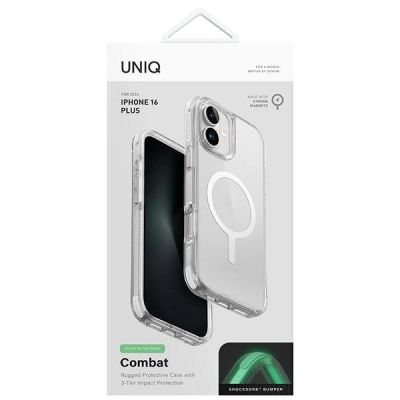 4. Uniq Combat iPhone 16 Pro 6.3" Magclick Charging case white/lume white