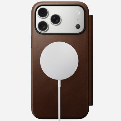 3. Nomad Modern Leather Folio Cell Phone Case 17.5 cm (6.9") Brown