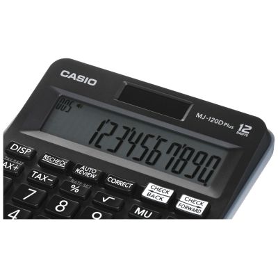 4. CASIO MJ-120D PLUS OFFICE CALCULATOR BLACK, 12-DIGITAL DISPLAY