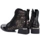 4. Women's leather ankle boots with heels in black and silver D&A S.Barski LZ62-2043