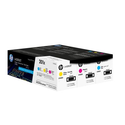 90. HP 201X 3-Pack Original LaserJet XL Toner Cartridges, Cyan/Magenta/Yellow