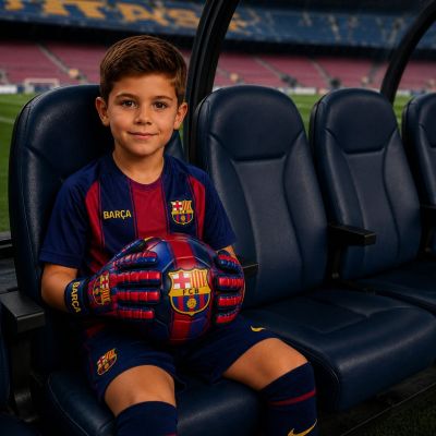 10. FC Barcelona Junior Goalkeeper Gloves BG9003