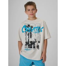 Boy's cotton T-shirt 4F 4FJRSS26TTSHM4167-27S