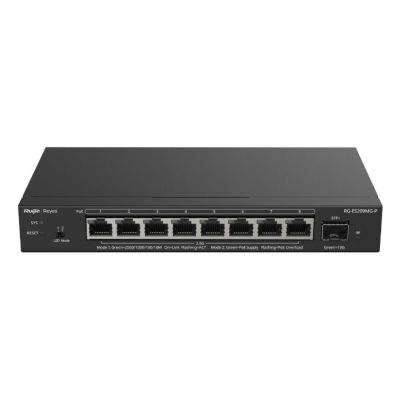 Ruijie Networks RG-ES209MG-P Network Switch Managed L2 2.5G Ethernet (100/1000/2500) Support PoE Black