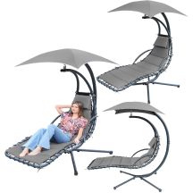SWING ROCKING CHAIR WITH UMBRELLA LISBON DARK GREY