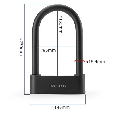 5. Rockbros 32210818001 SMART Bicycle Lock with Fingerprint Reader and Bluetooth Connectivity - Black