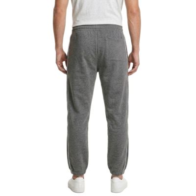 2. Calvin Klein Fleece Logo Tape Jogger Grey Heather Sweatpants - LZ04LE291G-P7E