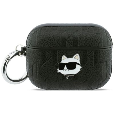 Karl Lagerfeld Monogram Choupette Head Case for AirPods Pro 3 - Black