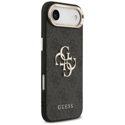 4. Guess 4G Big 4G Classic Logo Case for iPhone Air - Black and Gold