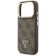 6. Guess 4G PU Triangle Logo & Stand Camera Magsafe Case for iPhone 17 Pro - Brown