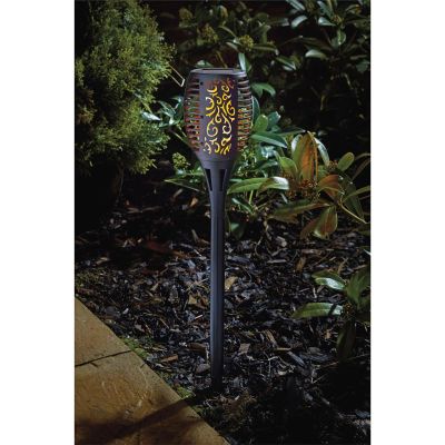 21. SOLAR TORCH DANCING FLAMES 12X12X78CM 36 LED XXXL