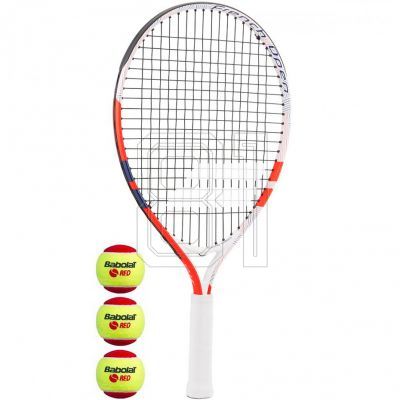 Tennis racket Babolat Roland Garros Kit RG / FO 21 + 3 balls Red Felt Jr 190014
