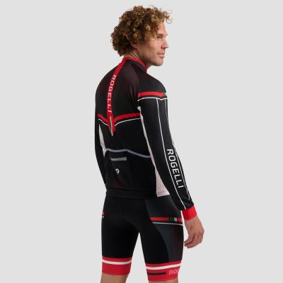 2. Rogelli GARA MOSTRO II Long-Sleeve Cycling Jersey, Red, 3XL