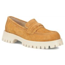 Women's leather suede brogues, camel, Filippo DP7554