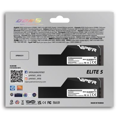 12. Patriot Viper Elite5 Ultra DDR5 2x16GB 6000MTs CL28