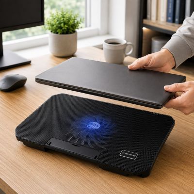 7. Esperanza EA141 notebook cooling pad (17.x inch; 1 fan; HUB)