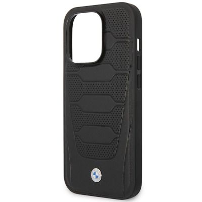6. Case BMW BMHMP14L22RPSK iPhone 14 Pro 6.1" black/black Leather Seats Pattern MagSafe