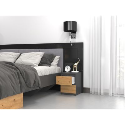 3. Bedside table M2 30x30xH40 anthracite/artisan