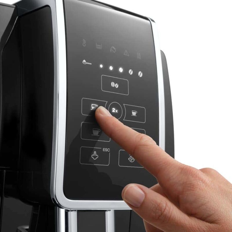 34. DeLonghi Dinamica ECAM 350.15.B (1450W; black) automatic espresso machine