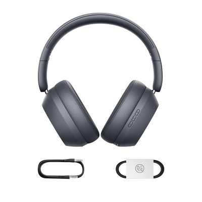 4. Baseus Bass 35 Max Wireless Headphones (Gray)