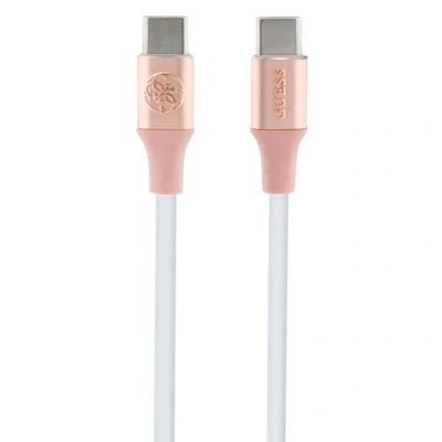 3. Guess Ebossed Logo USB-C / USB-C Cable 1.5m Fast Charging - Pink