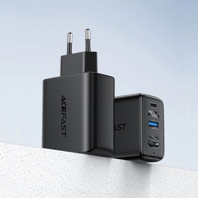 6. Acefast 2in1 charger GaN 65W USB Type C / USB, adapter HDMI adapter 4K 60Hz (set with cable) black (A17 black)