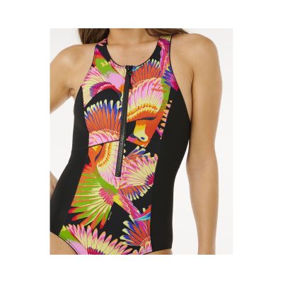 4. Women's RIP CURL Mirage Zip Front One Piece swimsuit, multicolor