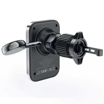 2. Acefast D18 car holder with MagSafe / Qi inductive charger + USB-A USB-C cable - black