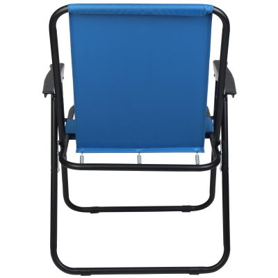 24. CAMPING CHAIR WITH ARMRESTS 52x44x75CM FOLDING BLUE