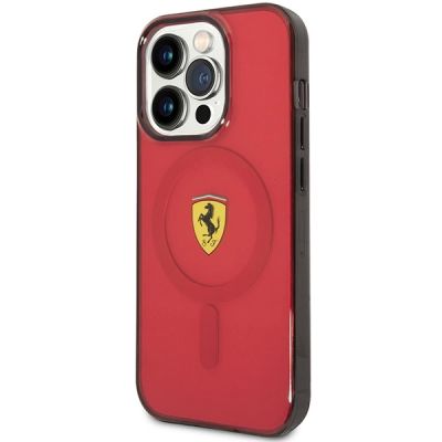 2. Ferrari FEHMP14XURKR iPhone 14 Pro Max 6.7" red/red hardcase Translucent Magsafe