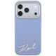 3. Karl Lagerfeld Grained with Resin Signature Logo MagSafe Case for iPhone 18 Pro / 17 Pro - Light Blue