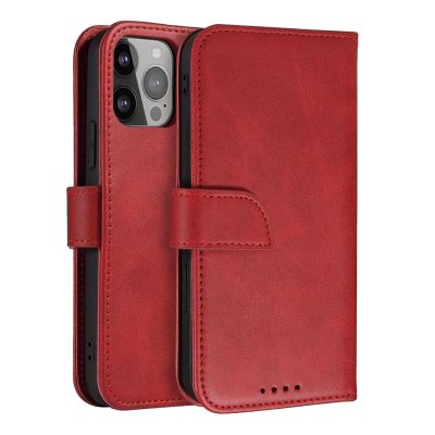 Magnet Case with Flip for Samsung Galaxy S25 - Red