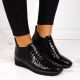 53. Rieker W R474 snakeskin leather ankle boots black