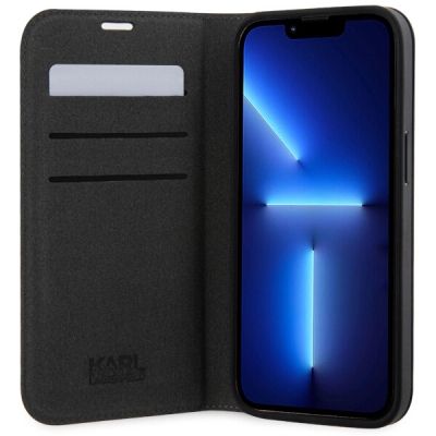 4. Karl Lagerfeld KLBKP14LSAKLHPK iPhone 14 Pro 6.1" bookcase black/black Saffiano Monogram