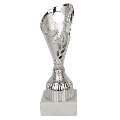 Silver plastic cup (25mm emblem)