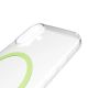 6. Puro Lite Mag TPU+PC Case Compatible with MagSafe for iPhone 17 - Transparent with Green Ring