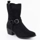 Women's suede cowboy boots black M.Daszyński MR1921-47
