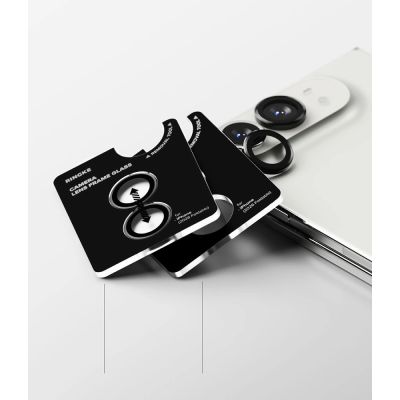 6. Tempered Glass Camera Protector Ringke Camera Frame Protector 2-Pack for iPhone Duo – Black