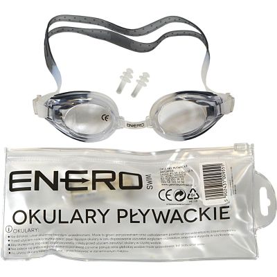4. ENERO BLACK SWIMMING GOGGLES WITH PLUGS
