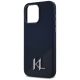 6. Karl Lagerfeld Silicone Shadow Metal Initial MagSafe Case for iPhone 15 Pro Max Black