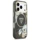 4. Guess IML Glitter Flowers Triangle MagSafe Case for iPhone 18 Pro Max / 17 Pro Max – Black