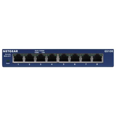 3. Netgear GS108GE 8p Unmanaged Gigabit Switch