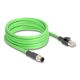 DeLOCK Cable M12 D-coded 4 pin male to RJ45 male PUR (TPU), 5 m