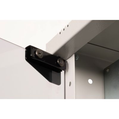 4. 19" 12U wall-mounted network cabinet, SOHO PRO 595 x 540 x 400 mm, glass door, gray, unassembled, 60 kg