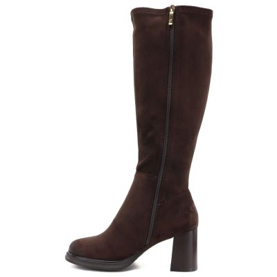 3. Women’s brown suede heeled boots Potocki SZ12849